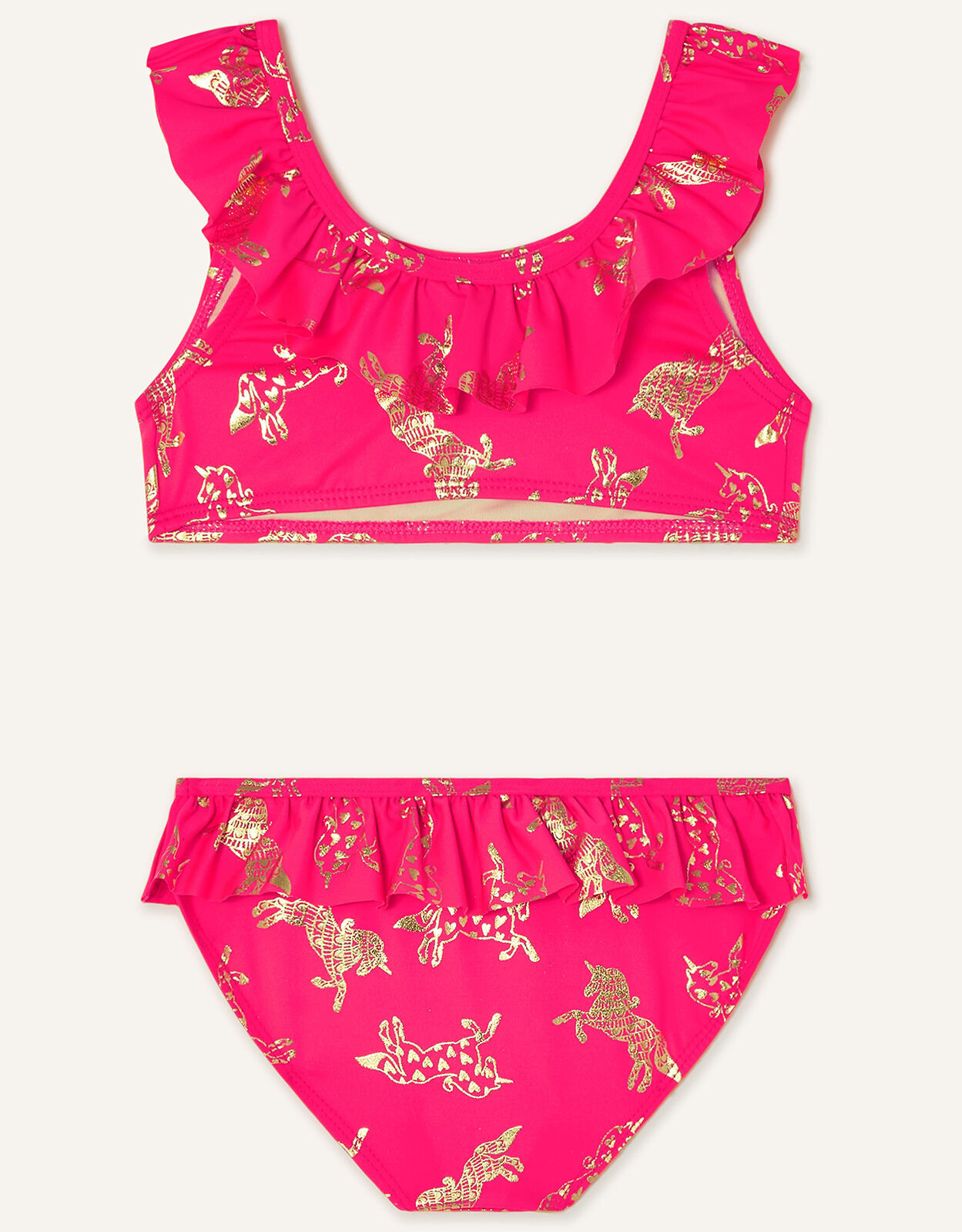 Unicorn Foil Bikini with Recycled Polyester Red