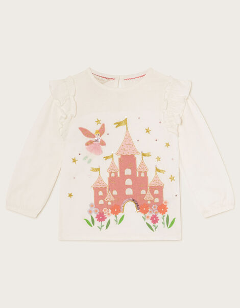 Baby Fairy Castle Long Sleeve Top, Ivory (IVORY), large
