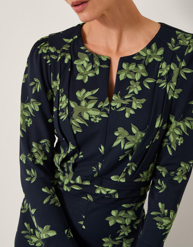 Joules Long Sleeve Jersey Midi Dress, Blue (NAVY), large