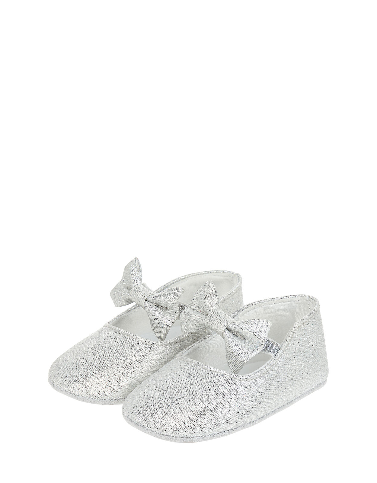 silver baby booties