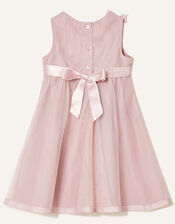 Baby Corsage Wrap Dress, Pink (DUSKY PINK), large