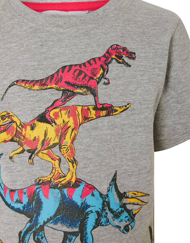 Rufus Dinosaur T-shirt, Gray (GREY), large