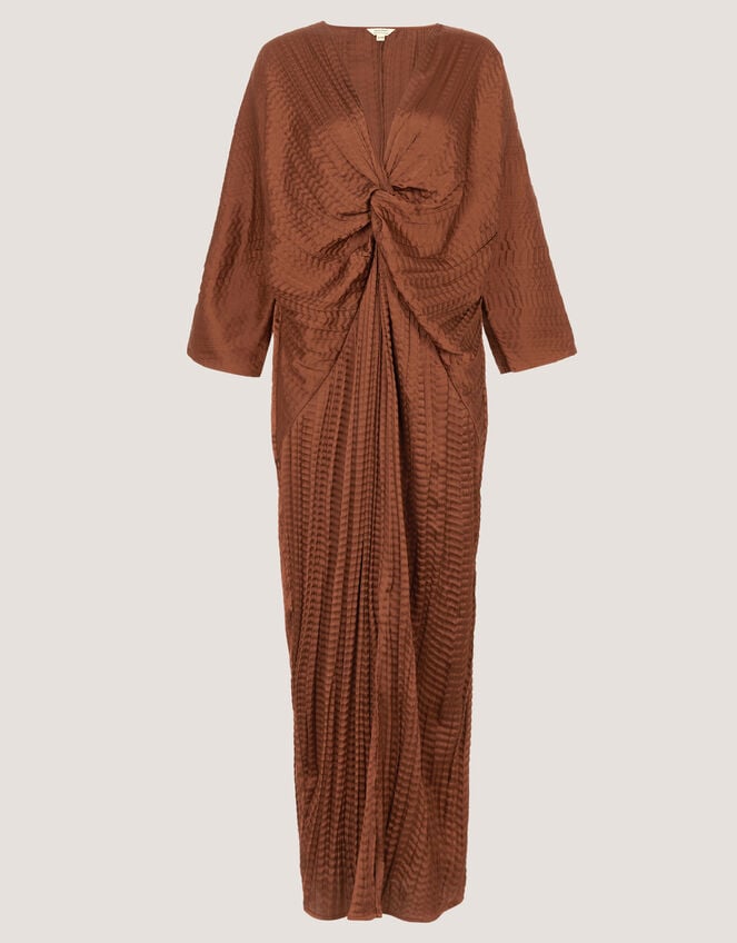 Callie Thorpe x Monsoon Twist Textured Kaftan Dress , Bronze (BRONZE), large