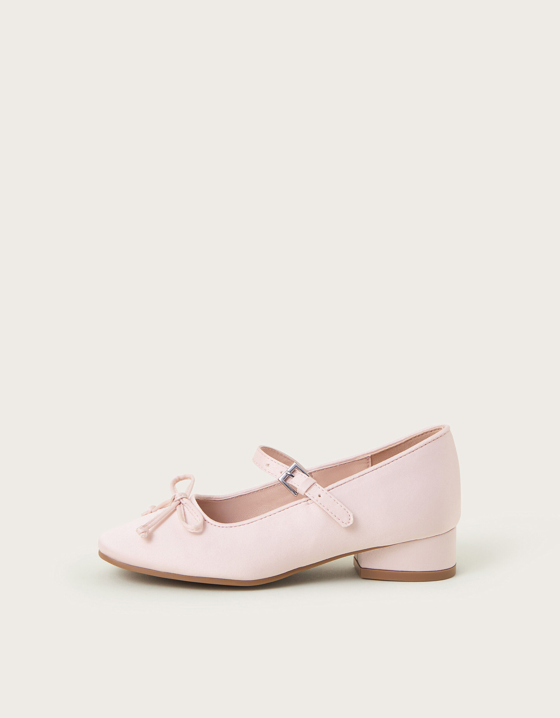 Satin Ballet Heels Pink