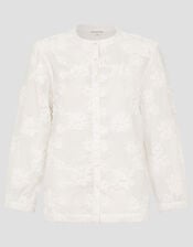 Blair Floral Cornelli Cotton Blouse, Ivory (IVORY), large