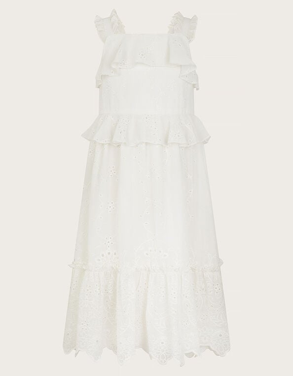Zahara Broderie Dress, Ivory (IVORY), large
