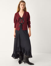 Tina Bow Tie Cardigan, Red (BERRY), large