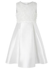 Anika Floral Bodice Dress, Ivory (IVORY), large