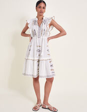 Ula Embroidered Dress, Ivory (IVORY), large