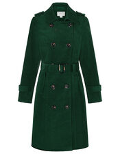 Cora Cord Trench Coat, Teal (TEAL), large