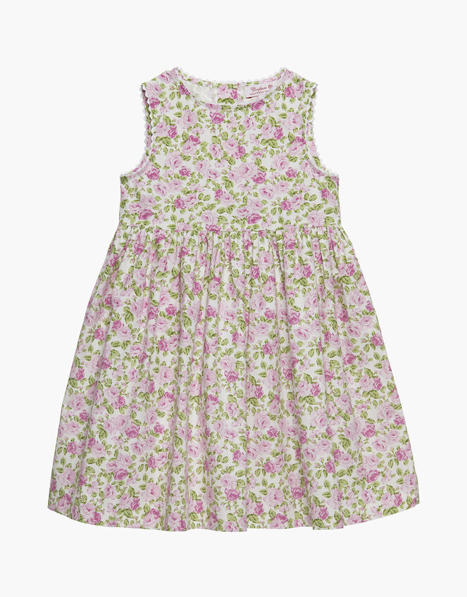Trotters Rose Print Dress, Pink (PALE PINK), large