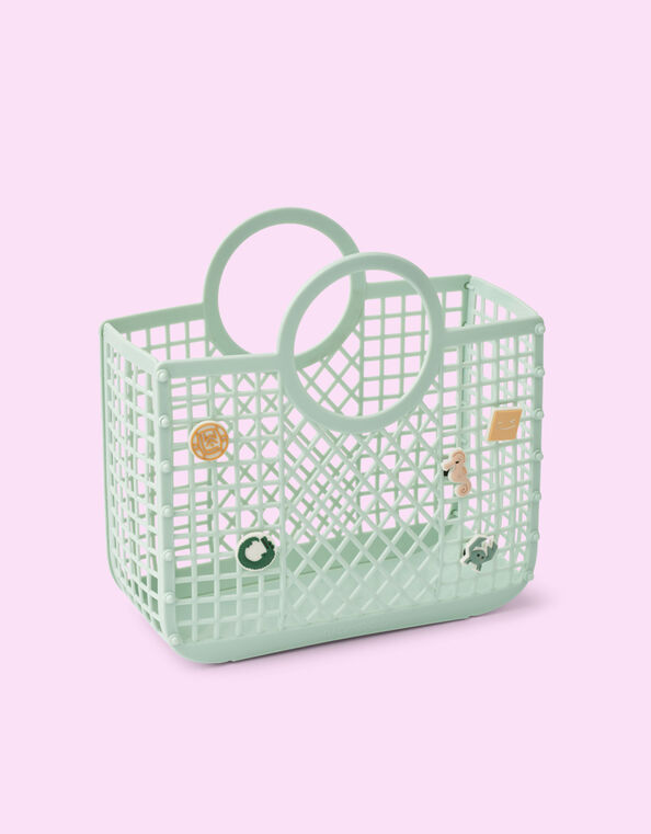 Liewood Charm Basket Bag, Green (LIGHT GREEN), large