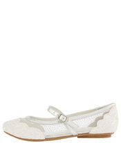 Primrose Sparkle Ballerina Shoes, Silver (SILVER), large