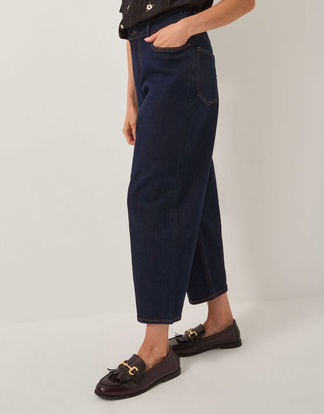 Dina Darted Barrel Jeans, Blue (INDIGO), large