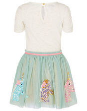 Unicorn Disco Dress, Blue (AQUA), large