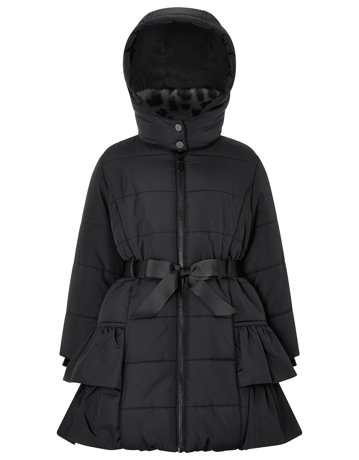 Girls frill coat clearance