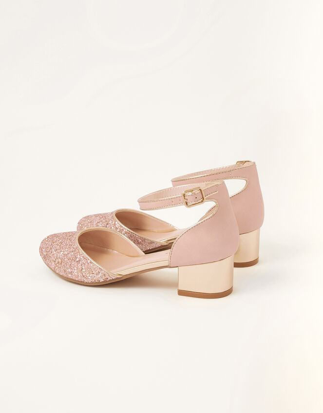 Glitter Two-Part Heels, Pink (PINK), large