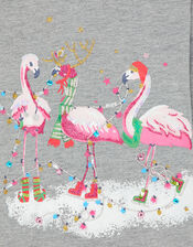 Flamingo Jersey Top, Grey (GREY), large