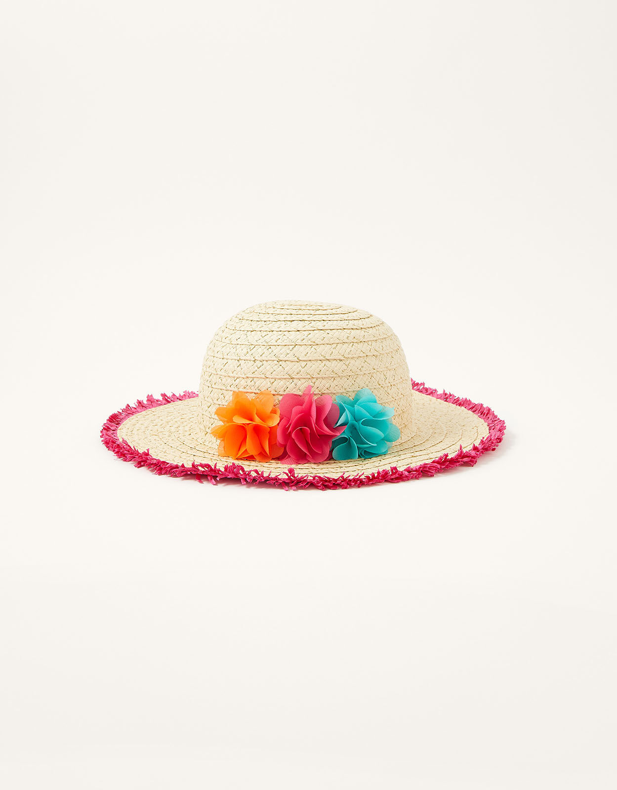Pom-Pom Straw Sparkle Hat Natural 