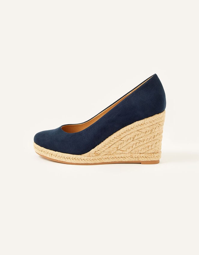 Espadrille Wedges, Blue (NAVY), large