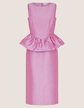 Dahlia Peplum Midi Dress, Purple (LILAC), large