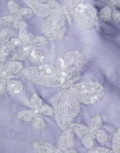 Sequin Butterfly Velvet Party Dress, Purple (LILAC), large