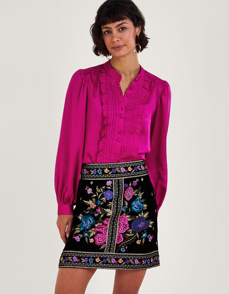Lana Ruffle Blouse, Pink (PINK), large