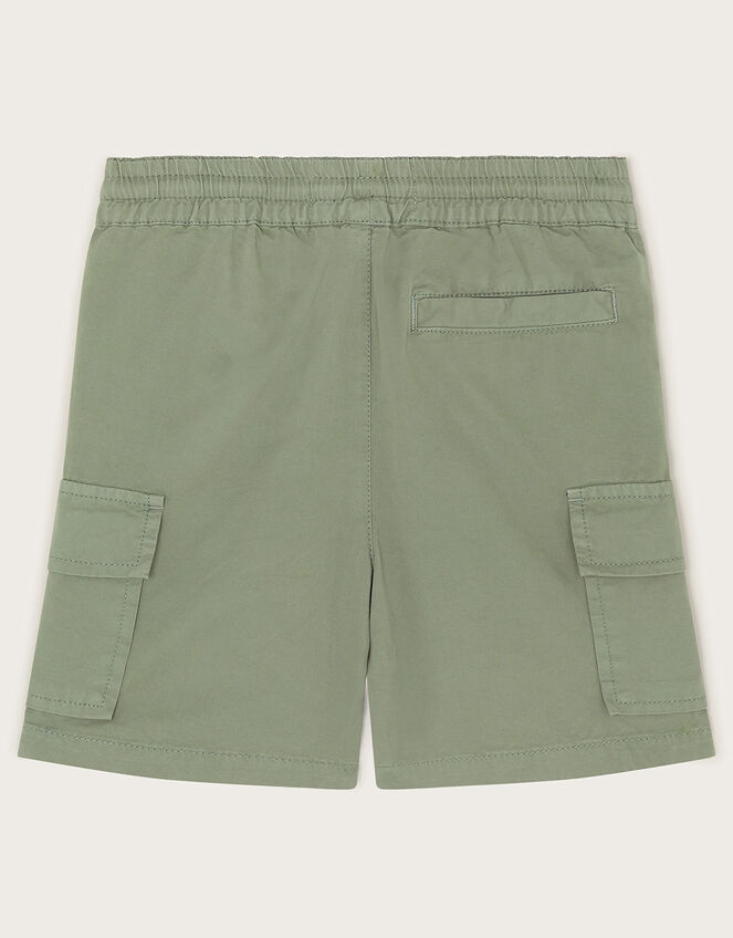 Canvas Cargo Shorts, Green (KHAKI), large