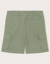 Canvas Cargo Shorts, Green (KHAKI), large