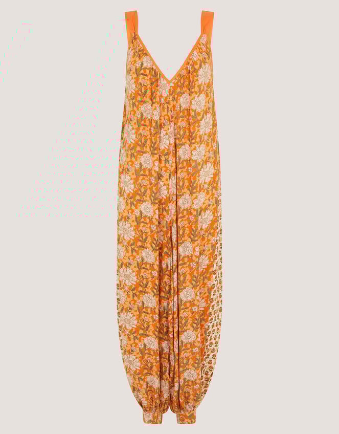 Carris Floral Print Jumpsuit, Orange (ORANGE), large