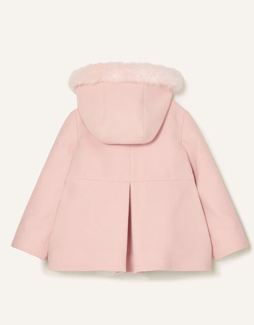 Baby Bow Hooded Coat Pink Girl, Baby Girl Winter Coats Monsoon