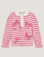 Mon Cheri Stripe Top, Pink (PINK), large