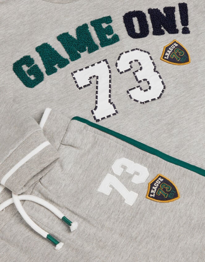 Game On Sweatshirt & Joggers Set, Grey (GREY), large