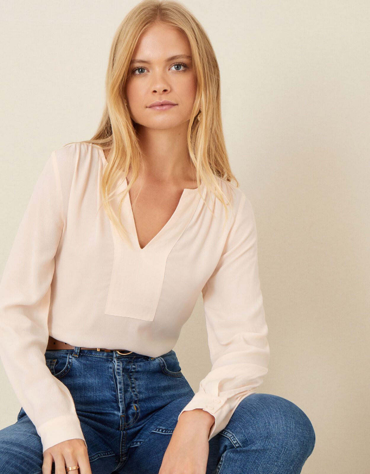 Long v neck top store