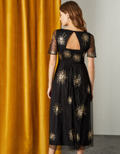 Edie Starburst Embellished Dress, Black (BLACK), large