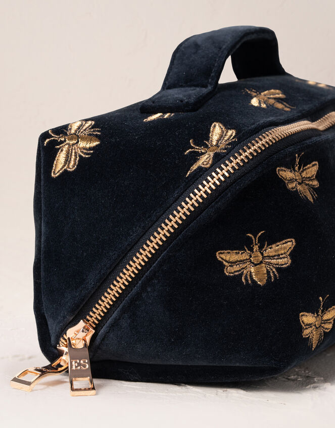 Elizabeth Scarlett Bee Open Flat Velvet Make Up Bag, , large