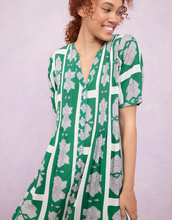 East Ula Print Dress, Green (GREEN), large