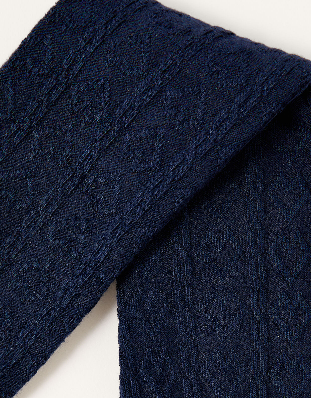 Cable Knit Tights with Natural Bamboo Fibres Blue