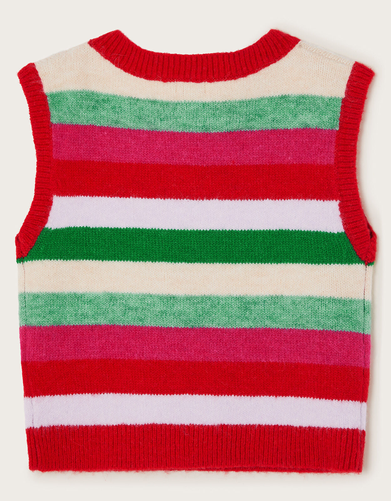 Red and clearance white striped vest