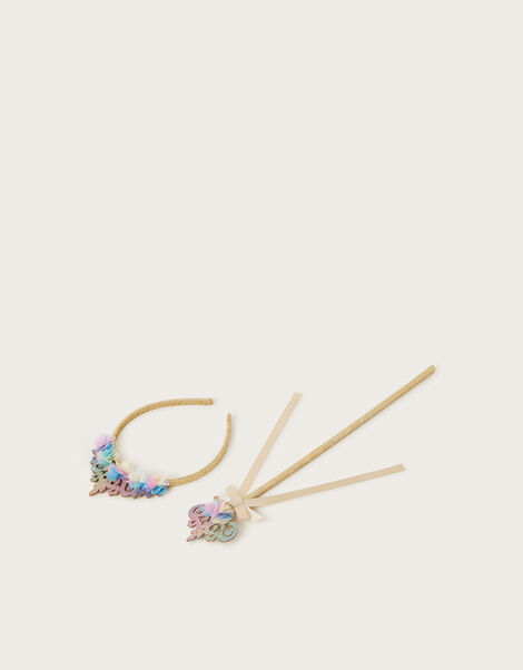Rainbow Tiara and Wand Set, , large