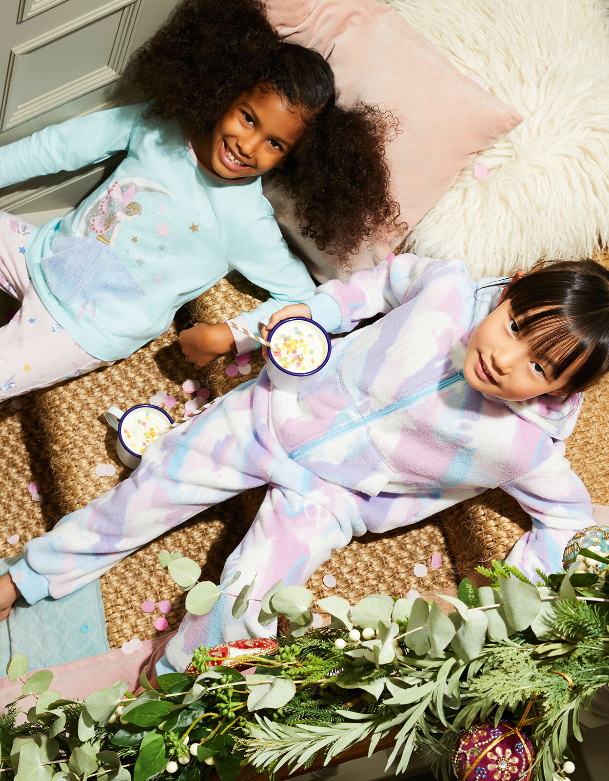Super Soft Marble Unicorn Sleepsuit in Recycled Polyester Blue