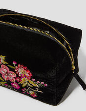 Floral Embellished Make Up Bag, , large