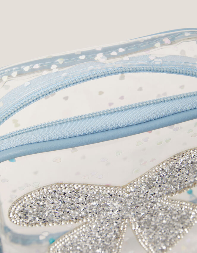 Clear Bow Confetti Crossbody Bag, , large