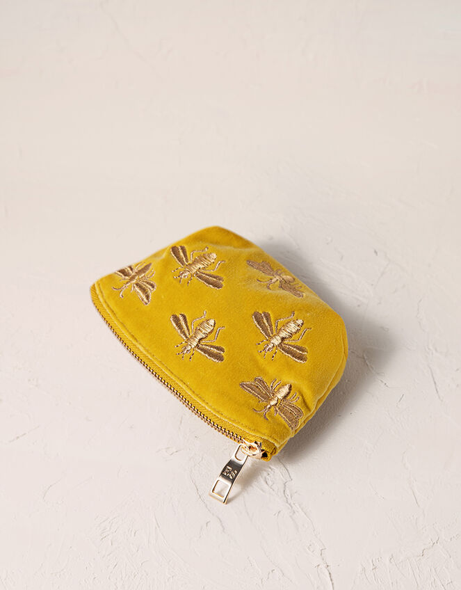 Elizabeth Scarlett Honey Bee Velvet Coin Purse, , large