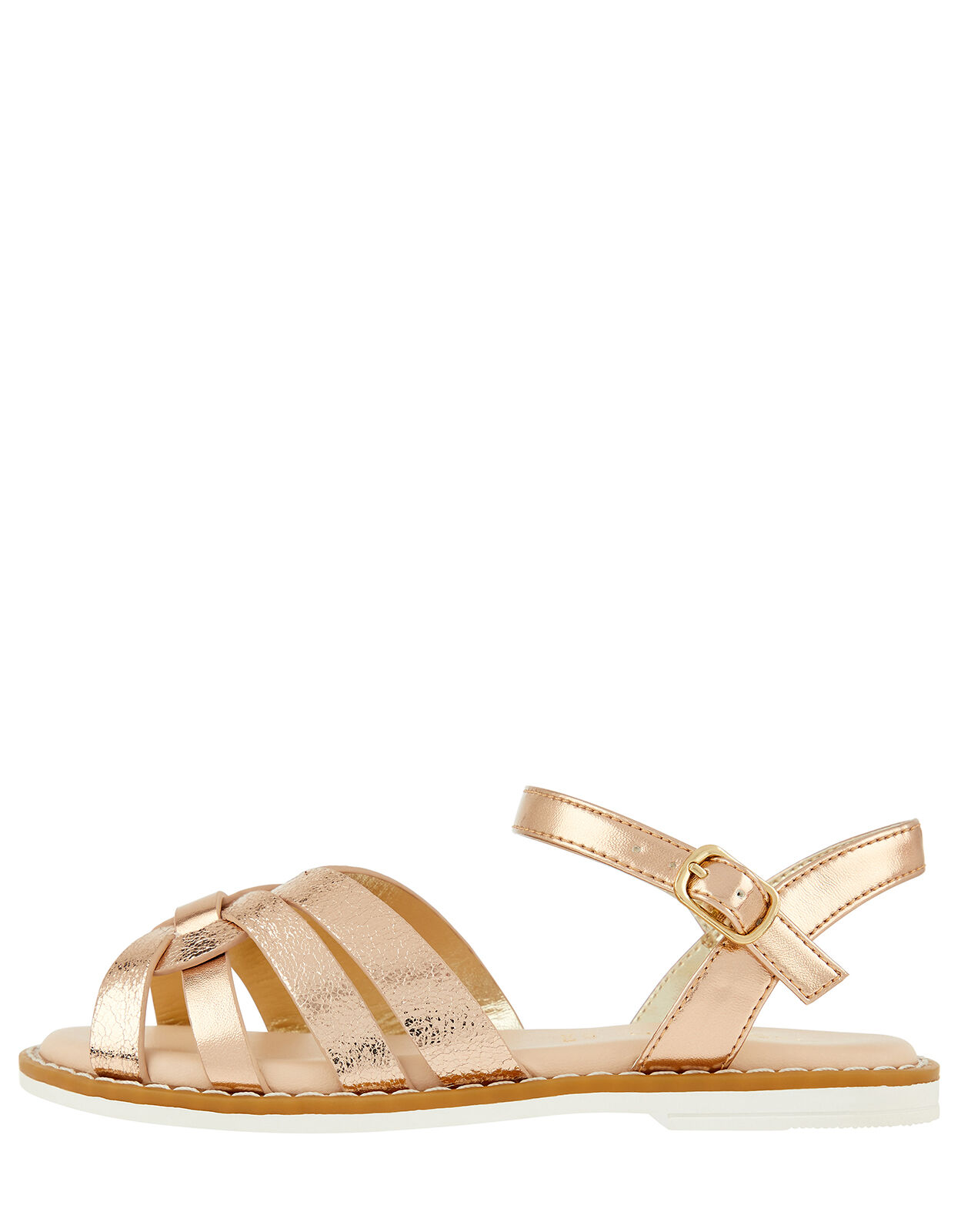 metallic sandals