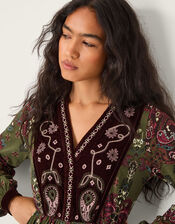 Jemma Paisley Print Jersey Midi Dress, Green (GREEN), large