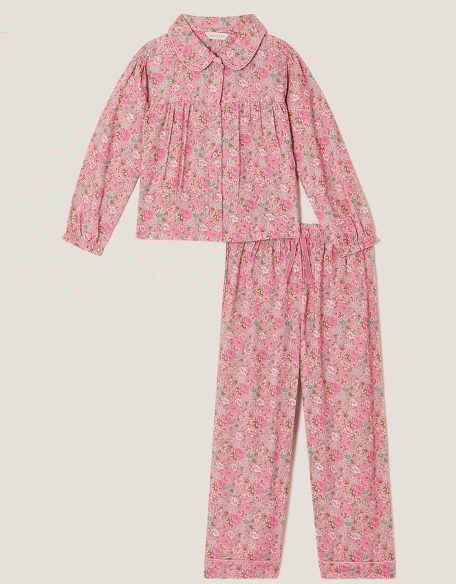 Floral Print Long Pyjamas Set, Pink (PINK), large