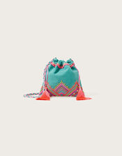 Festival Fun Beaded Drawstring Bag, , large