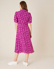 Abril Printed Tie Detail Dress , Pink (PINK), large