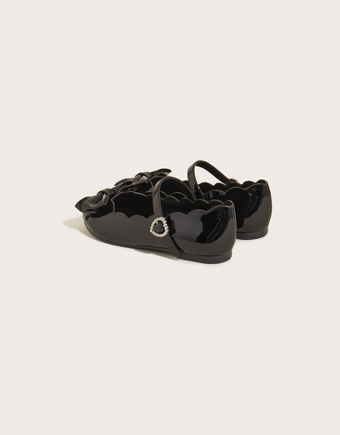 Patent Butterfly Ballerina Flats, Black (BLACK), large